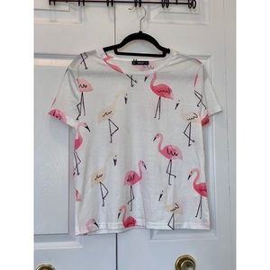 Cropped Flamingo Shirt
